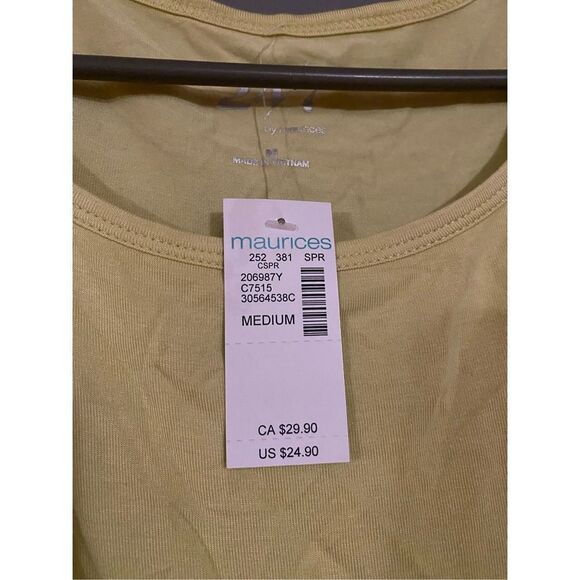 Maurice’s 24/7 Colorblock Knot Front Detail Short Sleeve Alexander Shirt M - Picture 6 of 8